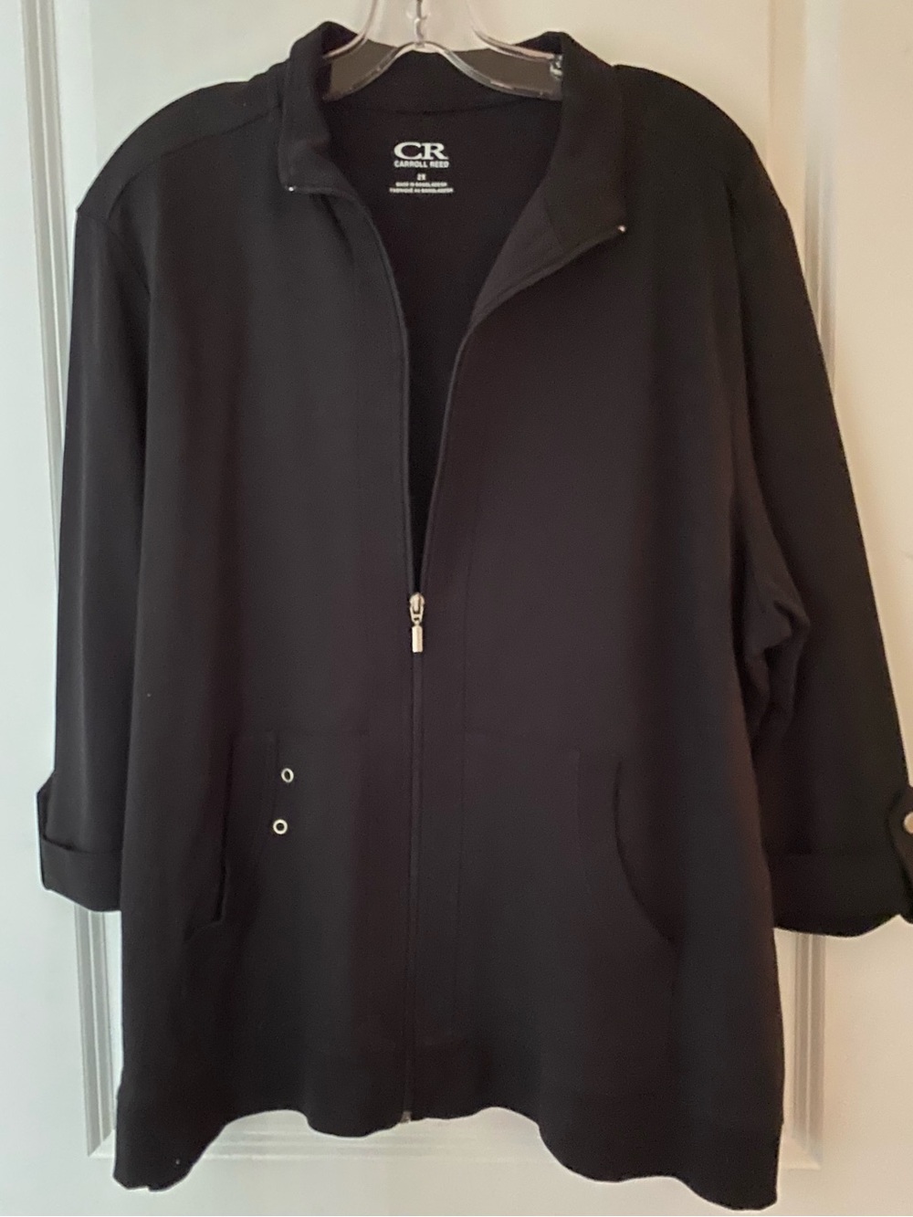 NWOT Women’s Black Pea Coat - Zip Front